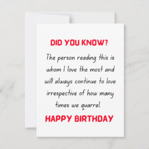 Cute Romantic Happy Birthday Card for Him and Her