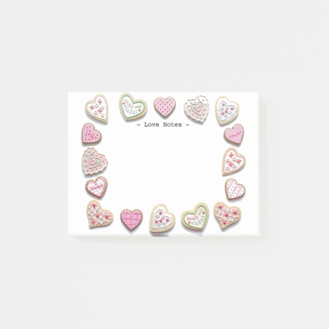 Cute Romantic Love Hearts Candy Love Post-it Notes (Front)