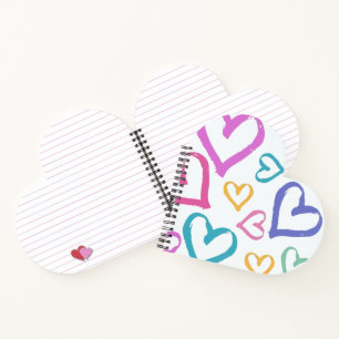 Cute Romantic Pastel Hearts Notebook