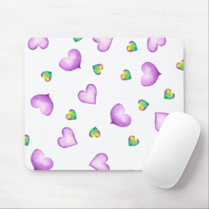 Cute Romantic  Purple Heart Valentine's Day   Mouse Mat