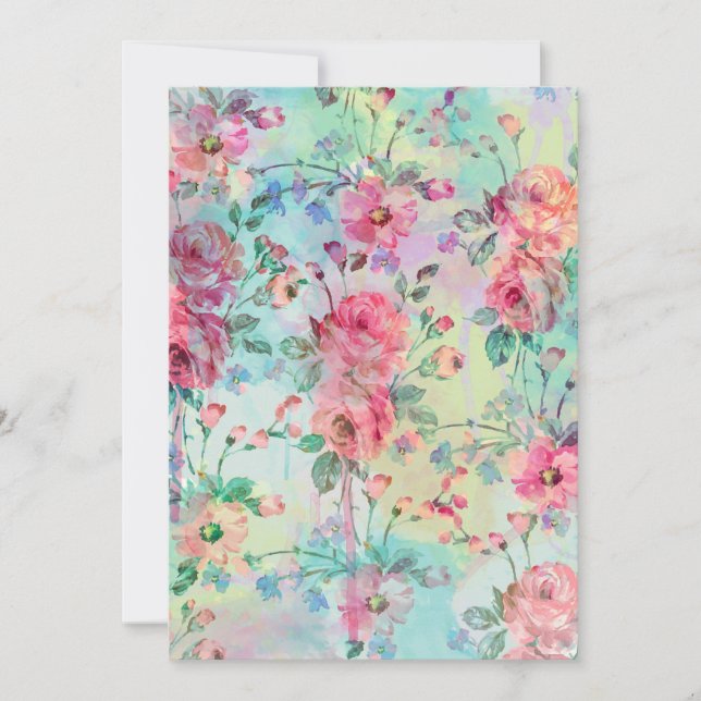 Cute romantic roses floral paint watercolors (Front)