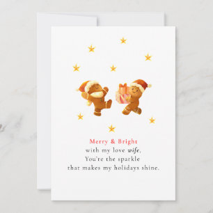 Cute Romantic Wife Christmas Card