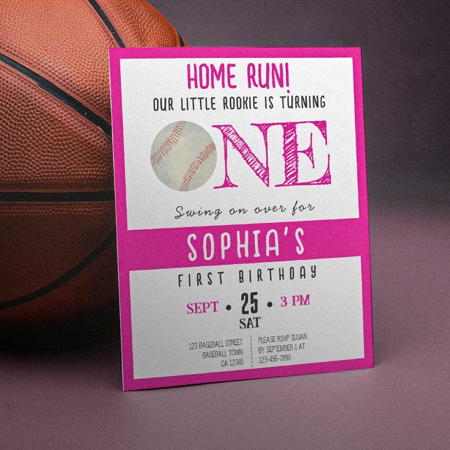 Cute Rookie Basketball Budget Girl 1st Birthday (Creator Uploaded)