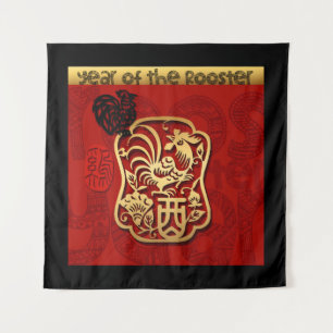 Cute Rooster Chinese New Year Zodiac Birthday WT Tapestry