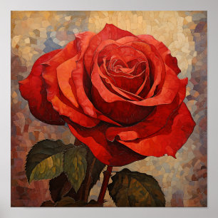 Cute Rose Botanical Wall Art Diy Décor