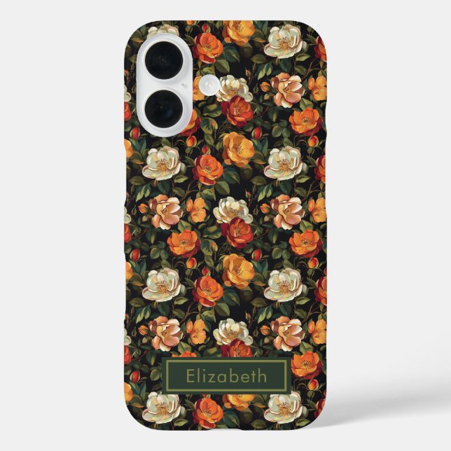 Cute Rose Custom Name Rose   Case-Mate iPhone Case (Back)