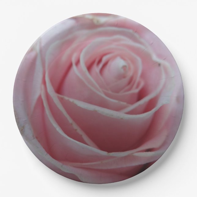 Cute Rose Flower Paper Plate (Front)