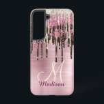 Cute Rose gold Brown Glitter Drips monogram Samsung Galaxy Case<br><div class="desc">A cool girly iridescent glitter drips in rose gold brown Samsung galaxy phone case. Beautiful, modern and cool cover for the trend-savvy and art-loving hip trendsetter. This stylish sophisticated design would be great for girls who enjoy wearing classy sparkly designs mixed with leopard or tiger designs. Show off your personal...</div>
