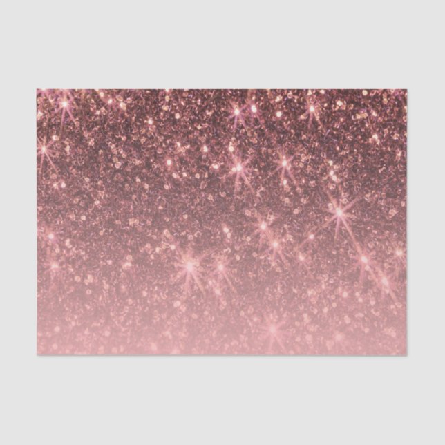 Cute Rose Gold Glitter Tissue Paper (Front)