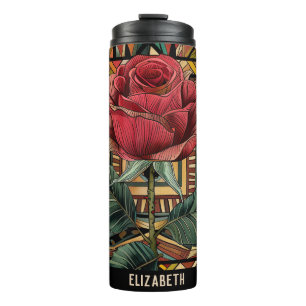 Cute Rose Latte Thermal Tumbler