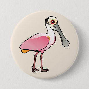 Cute Roseate Spoonbill 7.5 Cm Round Badge