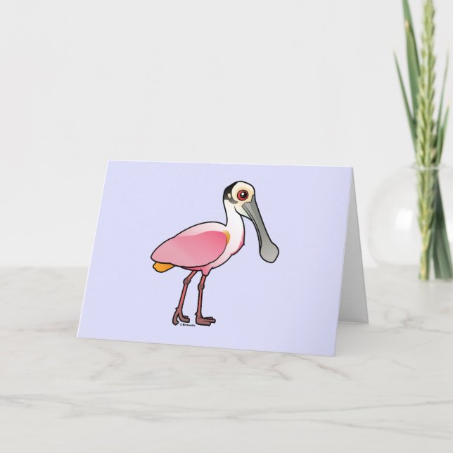 Cute Roseate Spoonbill Card (Front)