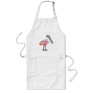 Cute Roseate Spoonbill T-Shirt Long Apron