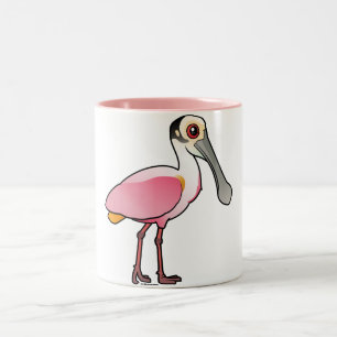 Cute Roseate Spoonbill Two-Tone Coffee Mug