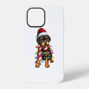 Cute Rottweiler Dog Lover Funny Xmas Holiday Gift iPhone 12 Case