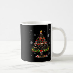 Cute Rottweiler Dog Lovers Christmas Tree Light Xm Coffee Mug