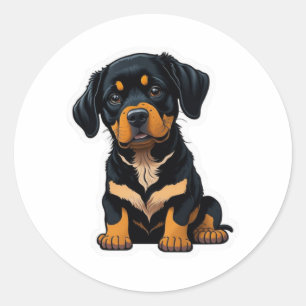 Cute Rottweiler - Gifts for Rottweiler Dog Owners Classic Round Sticker