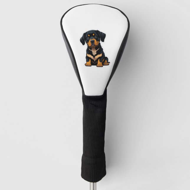 Cute Rottweiler - Gifts for Rottweiler Dog Owners  Golf Head Cover (Front)