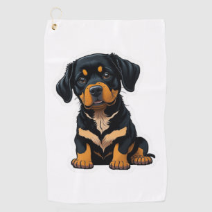 Cute Rottweiler - Gifts for Rottweiler Dog Owners  Golf Towel