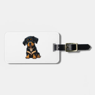 Cute Rottweiler - Gifts for Rottweiler Dog Owners  Luggage Tag