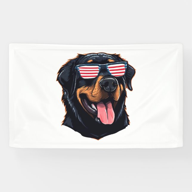 Cute Rottweiler Puppy Banner (Horizontal)