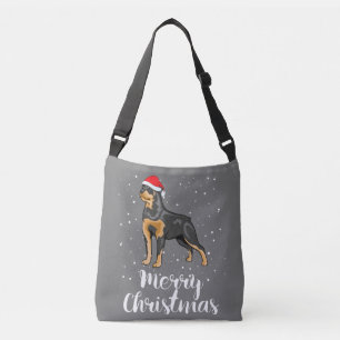 Cute Rottweiler Santa Hat Merry Christmas Costume Crossbody Bag