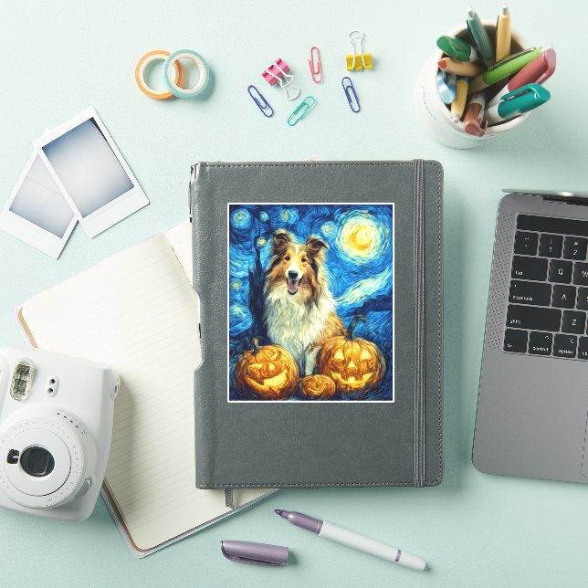 Cute Rough Collie Dog Halloween Jack O Lantern Pum (iPad Cover)