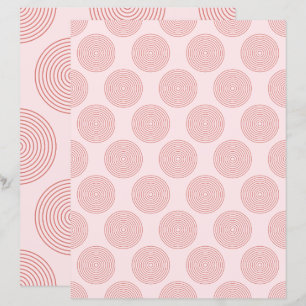 Cute Round Circle Pattern Scrapbook Paper