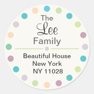 Cute Round Labels (pastel)
