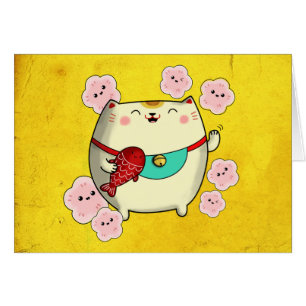 Cute Round Maneki Neko Cat