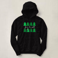 Cute Rows of Green Christmas Trees Joy to All
