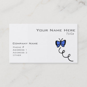 Cute Royal Blue Butterfly Business Card