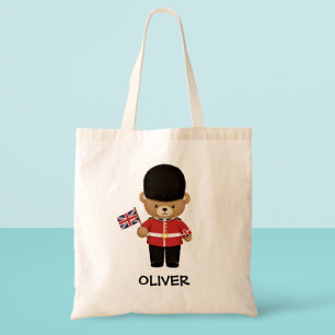 Cute Royal Guard Teddy Bear Tote Bag