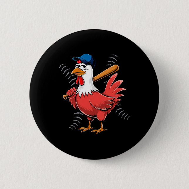 Cute Rubber Chicken Playing Sell  6 Cm Round Badge (Front)