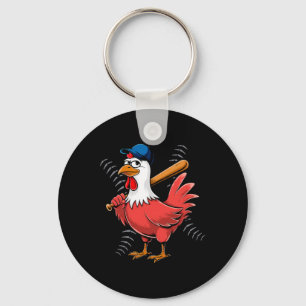 Cute Rubber Chicken Playing Sell Key Ring