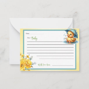 Cute Rubber Duck Baby Shower Dear Baby Cards