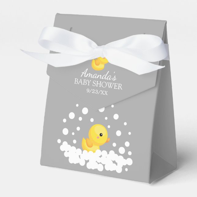 Cute Rubber Duck  Baby Shower Favour Box (Front Side)