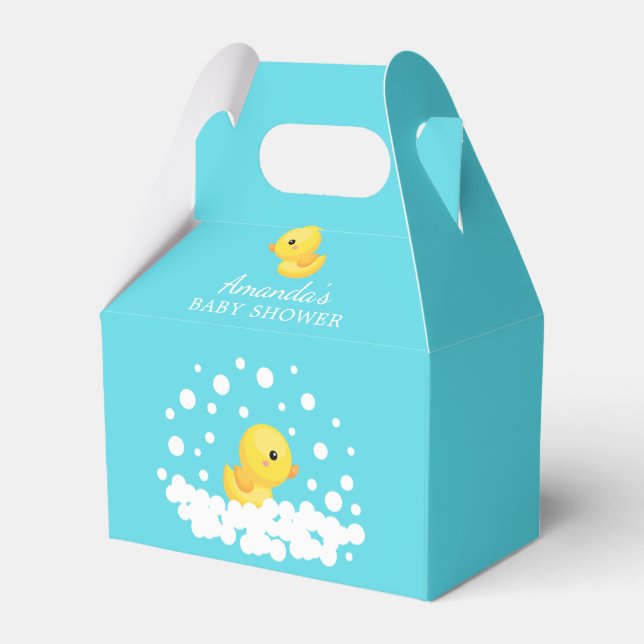 Cute Rubber Duck  Baby Shower Favour Box (Back Side)