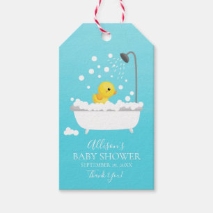 Cute Rubber Duck Baby Shower Favour Gift Tag