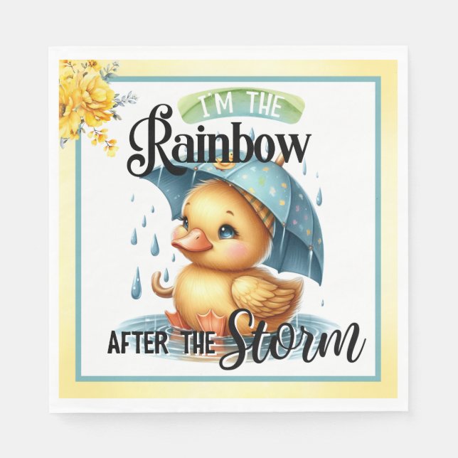 Cute Rubber Duck Baby Shower Napkins (Front)