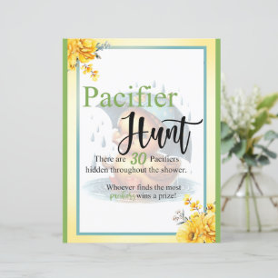 Cute Rubber Duck  Baby Shower Pacifier Hunt Game