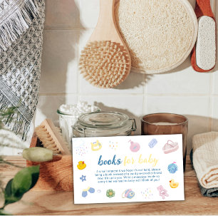 Cute Rubber Duck Bath Time Books For Baby Shower   Enclosure Card