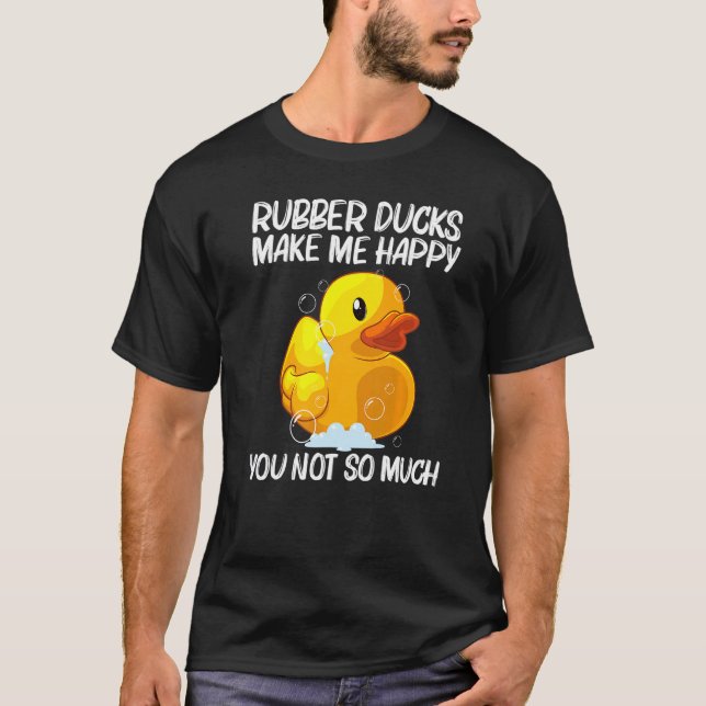 Cute Rubber Duck For Men Women Kids Rubber Duckie T-Shirt (Front)
