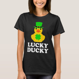 Cute Rubber Duck Four Leaf C Hat St Patrick's Day T-Shirt
