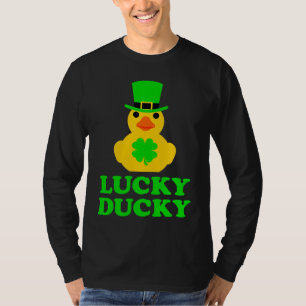 Cute Rubber Duck Four Leaf C Hat St Patrick's Day T-Shirt