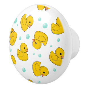 Cute Rubber Duck pattern Ceramic Knob