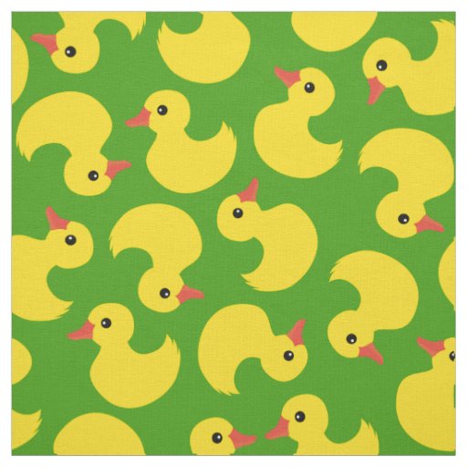 Cute rubber duck pattern fabric | Zazzle.co.uk