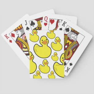 Cute rubber duck playing cards