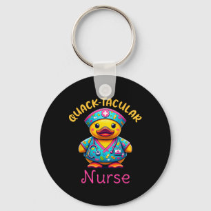 Cute Rubber Duck Registered Nurse Medical quack-ta Key Ring