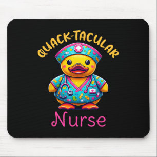 Cute Rubber Duck Registered Nurse Medical quack-ta Mouse Mat